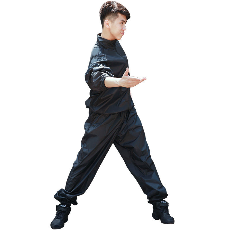 红舞鞋两件套爆汗服出汗服男套装暴汗服降体发热运动排汗服套装