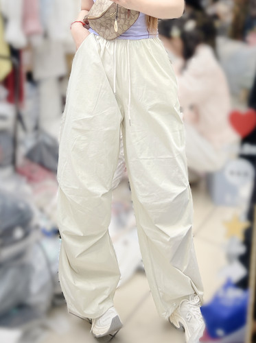 2026年夏新款时尚洋气显瘦运动休闲裤女高腰宽松直筒阔腿防晒裤子