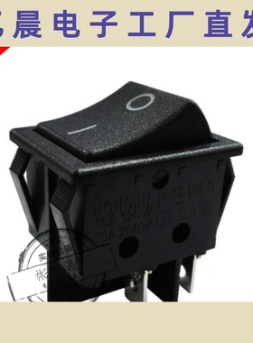 KCD4黑色翘板船型开关4脚2档 R-210-C5N-BB双刀四脚两档电源开关