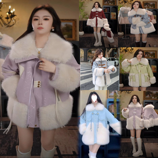 海宁皮衣女装中长款环保毛皮草外套洋气加厚加绒显瘦高级感轻奢风