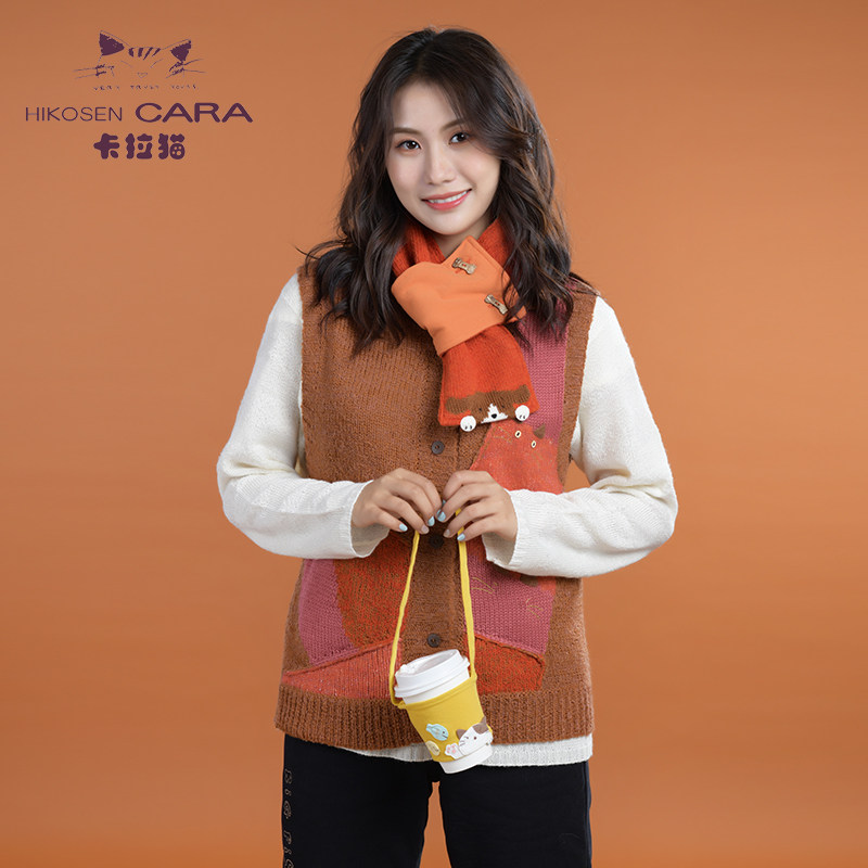 HIKOSEN CARA卡拉猫秋冬羊毛日本无袖背心 W20-007 12.29新品直播在类目 女装/女士精品, 毛衣中 - 来自Buy2taobao.com提供专业的淘宝代购服务