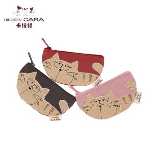 CARA卡拉猫瞌睡喵硬币包迷你可爱糖果色ins风女耳机卡包 HIKOSEN