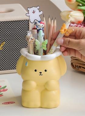 可爱卡通无语摆件笔筒兔桌面装饰品超大解压治愈容量开学生日礼物