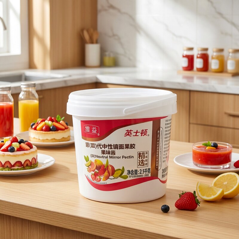 英士顿中性镜面果胶2.5kg 透明淋面果膏水果蛋糕装饰果味酱 包邮
