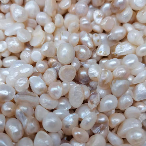 水之泪天然淡水珍珠药用磨粉珍珠无核铺鱼缸扎曼供佛无孔尾巴珠