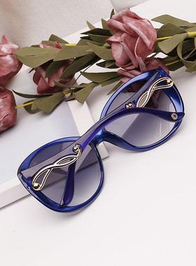 【品牌单】清仓特卖国货精品女士深蓝色洋气太阳眼镜墨镜防紫外线