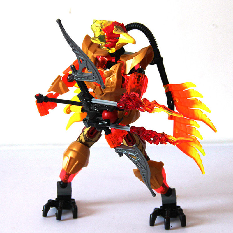 四大神兽气功传奇人仔合体机器人玩具狮回旋车益智拼插装积木乐高