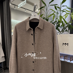 MM/麦檬男装国内正品代购 衬衫式大衣牦牛毛商务休闲风9ZA210671