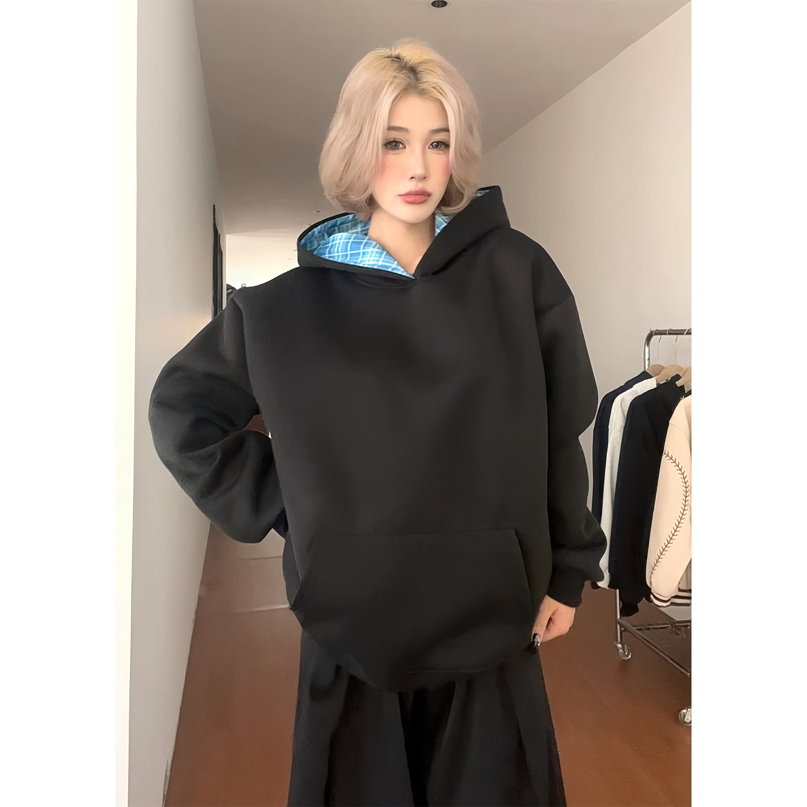 HandSeven秋冬设计感刺绣连帽衫