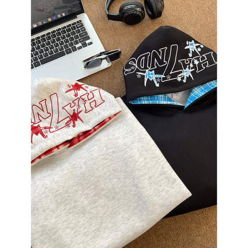 HandSeven新款宽松甜辣帽衫上衣