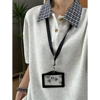 HandSeven短袖美式男女拼接T恤