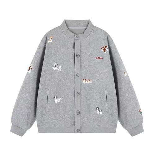 HandSeven复古卡通刺绣开衫卫衣