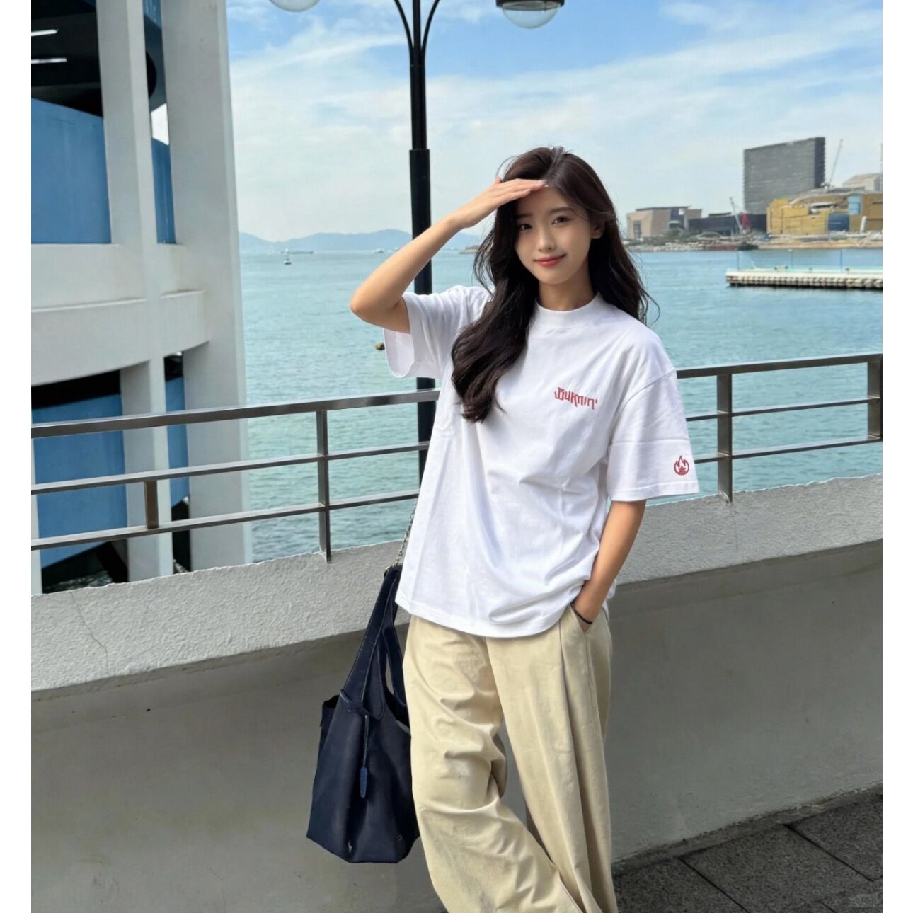 HandSeven美式韩版潮流复古印花宽松重磅短袖T恤夏季男女百搭上衣