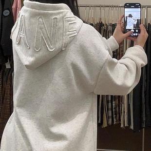 HandSeven美式重磅潮牌复古连帽卫衣秋冬款爆款字母刺绣情侣百搭