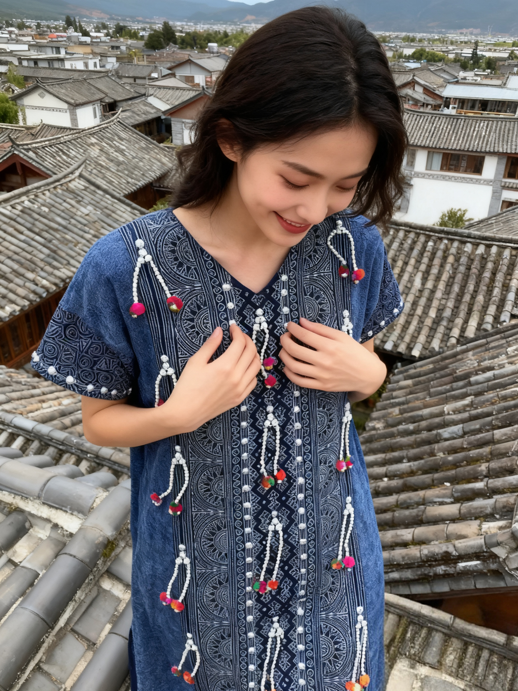 夏萨珑！土库曼部落风重工刺绣印度民族风泰国波西米亚连衣裙2026