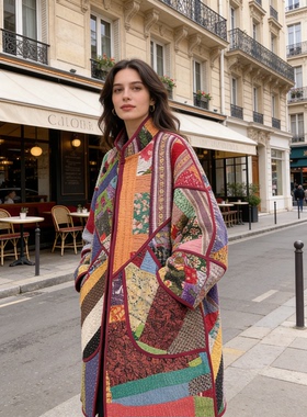 ｛甜酷满格｝夏萨珑！suzani多巴胺配色印度纯手工刺子绣古布外套