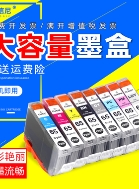 DAT适用佳能CLI-65打印机墨盒PRO200彩色照片打印机8色墨水盒PRO-200 pro200 A3+无线办公打印机墨盒黑色彩色
