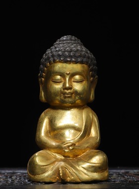 纯全铜鎏金如来佛祖创意摆件宝宝佛摆件中式陈设高端送礼车载装饰