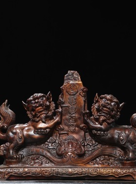 狮子招财摆件一对客厅玄关电视柜办公室桌店铺装饰开业礼物送礼品