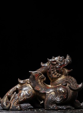 纯全铜貔貅摆件神兽皮丘家居装饰客厅店铺办公室开业礼品招财摆件