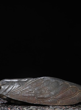 纯铜黄竹蝉镇纸摆件知了一鸣惊人文房镇尺用品家居书房桌面装饰品