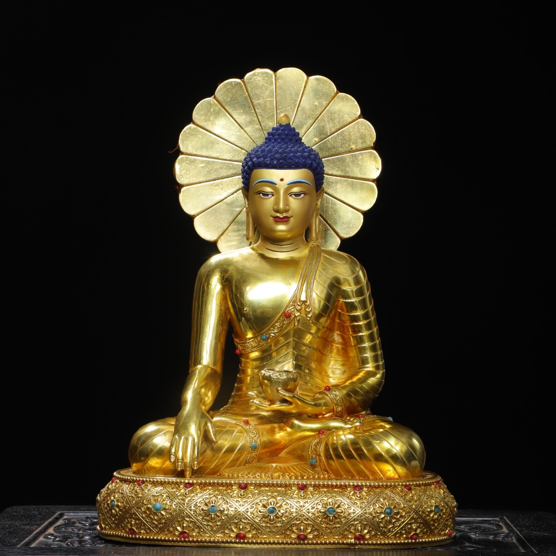 释迦牟尼佛像摆件35岁印度菩提伽耶等身像藏传式密宗装饰家居供奉