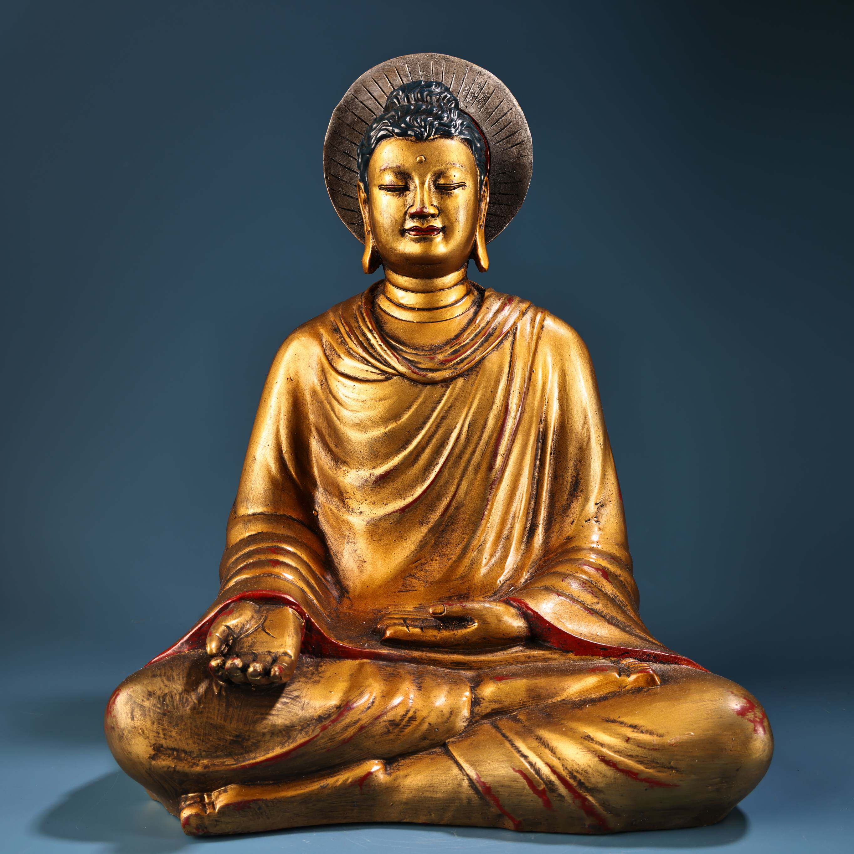 释迦牟尼大日如来佛祖佛像纯铜器家居佛堂供奉装饰工艺品桌面摆件