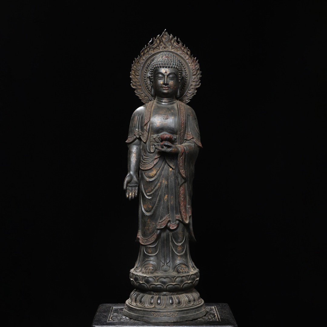 大号阿弥陀佛像站像黄铜仿古南无阿弥陀佛佛像摆件属猪属狗本命佛