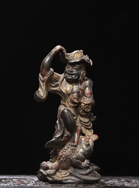 纯铜刘海戏金蟾复古摆件铜像客厅玄关酒柜装饰吉祥物黄铜三足进宝