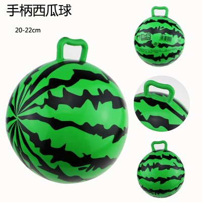 凯利弘好料西瓜手柄球西瓜球充气皮球商超幼儿园活活皮球厂家直销