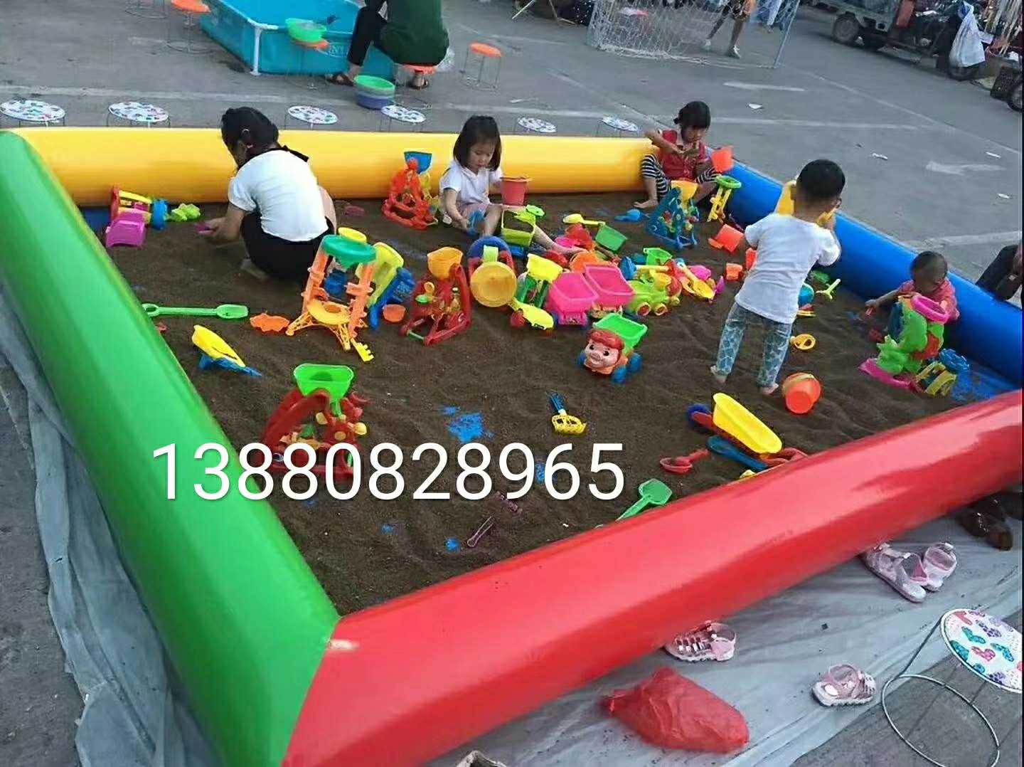 宝宝儿童决明子玩具沙充气沙池组合套装小孩玩沙子沙滩池广场摆摊