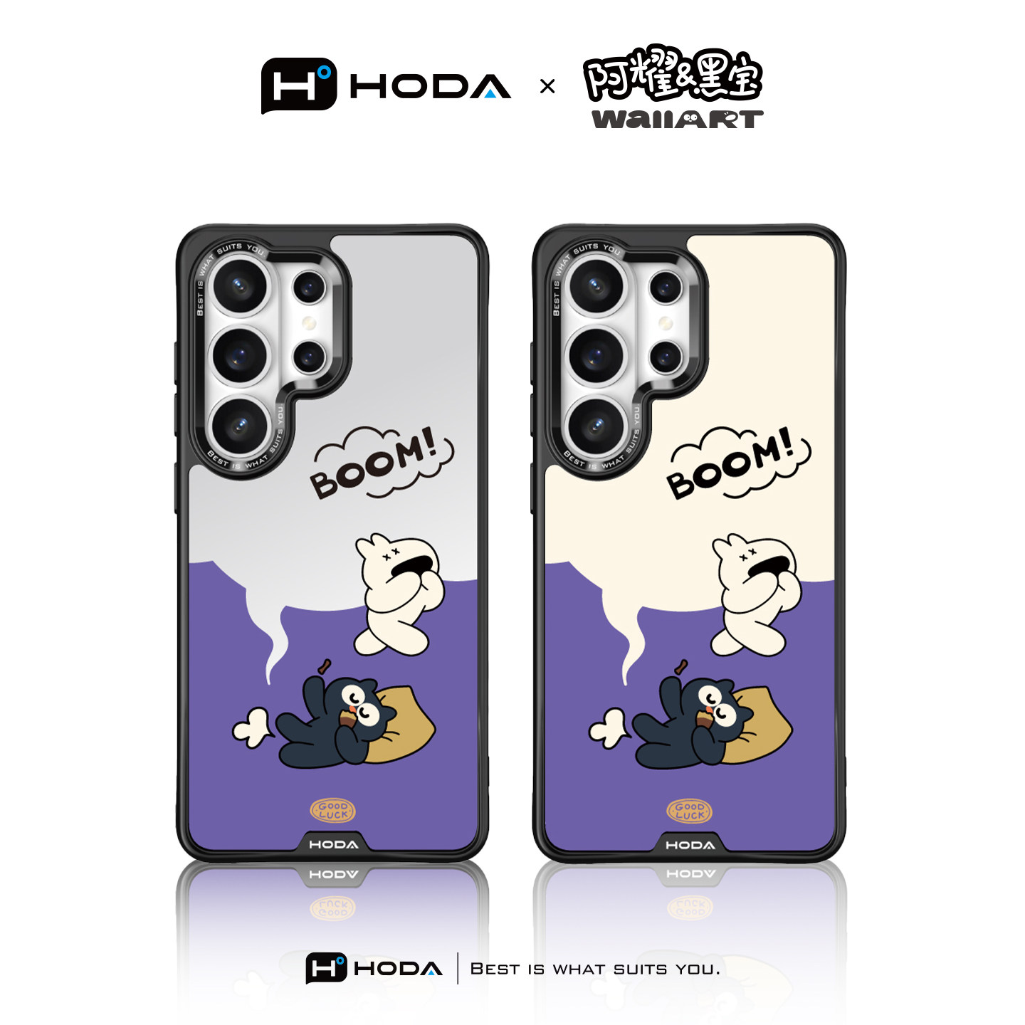 HODA好贴【有福同享】适用三星S26Ultra手机壳磁吸新款高级感GalaxyS25Ultra卡通浮雕磨砂个性保护套防摔男女