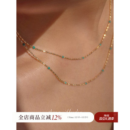 AMO人手一条基础款素链项链女极细叠戴百搭锁骨链2025新款爆款