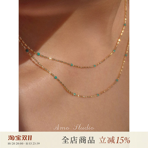 AMO极细素链项链女基础叠戴百搭