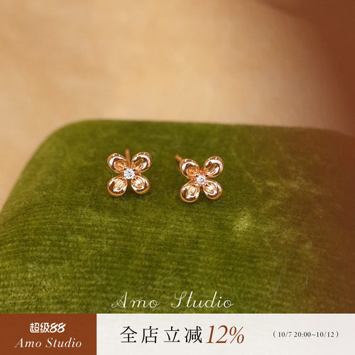 AMO桂花耳钉女精致小巧温柔甜美