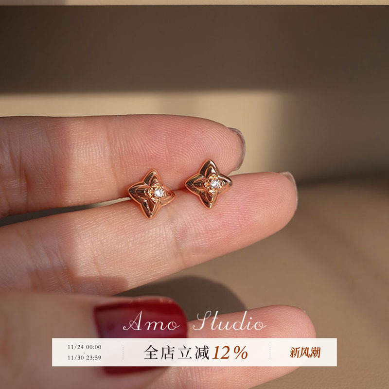AMO芒星耳环女精致小巧百搭日常