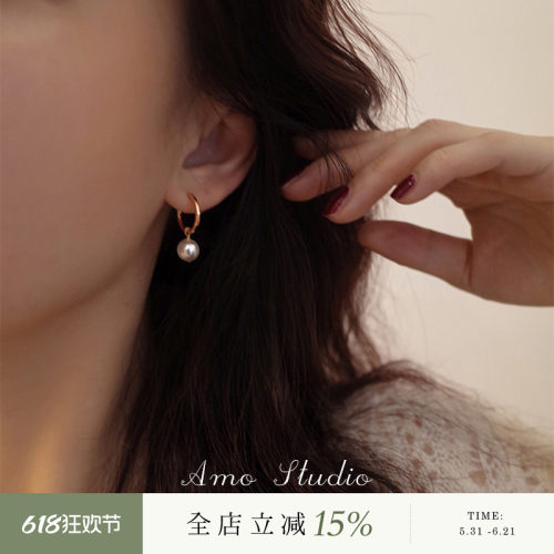 AMO人造珍珠圆圈耳环刘亦菲同款