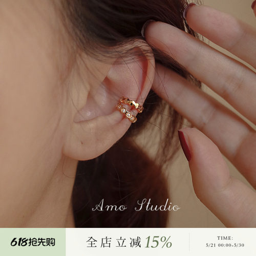 AMO蜂巢耳夹女无耳洞小众高级