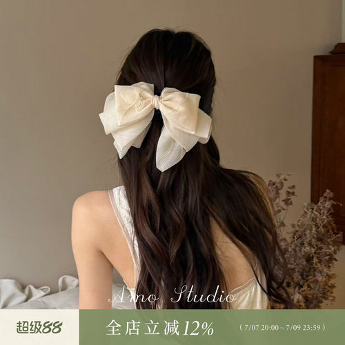 AMO法式复古蝴蝶结抓夹