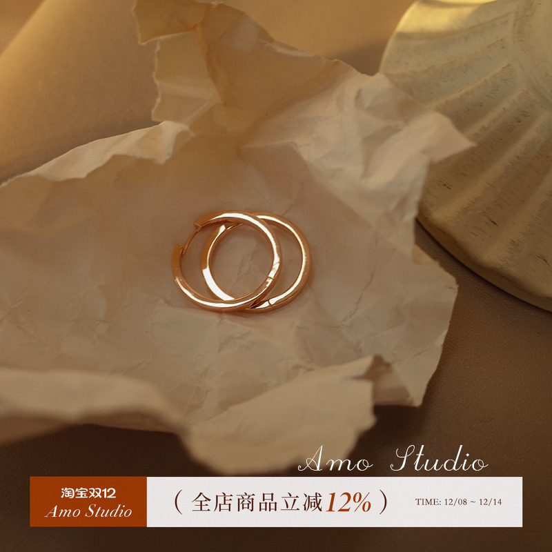 AMO圆圈耳环女简约ins风不挑人