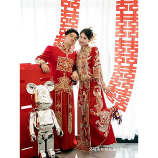 aj婚鞋新娘鞋禾秀婚纱两穿aj1女鞋平底板鞋运动鞋红色秀禾结婚鞋