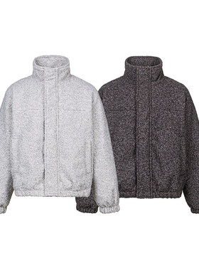 Blazeclo美式复古羊羔毛棉服男冬季加厚保暖防寒百搭立领棉衣外套