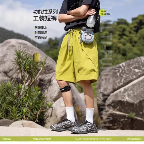 山耀|潮牌户外徒步机能冲锋短裤男女夏季休闲工装多袋五分裤街头