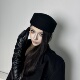 小众设计哥特暗黑风复古药盒帽子羊毛呢平顶贝雷帽女秋冬画家帽潮