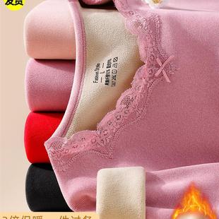 一件羔羊天鹅绒保暖内衣套装 为妇女羊毛衬里和加厚德国天鹅绒加热