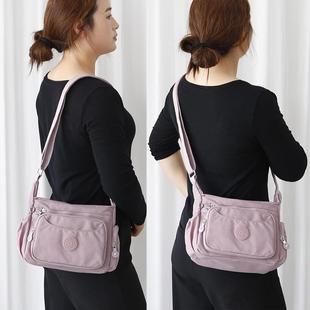 2025新款尼龙布包女斜挎单肩小包包多层大容量防水牛津布妈妈背包