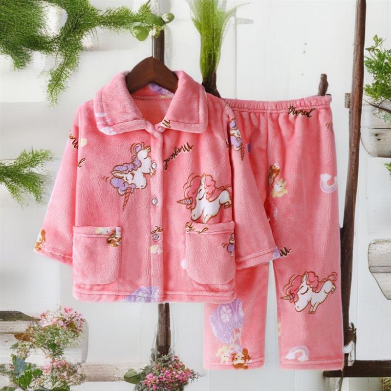 儿童睡衣珊瑚绒 女童2小孩子3加厚4男童家居服5法兰绒6春秋冬季岁