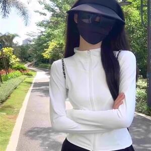 2026新款防晒衣女款夏季冰丝外搭白色修身外套瑜伽健身衣薄款上衣