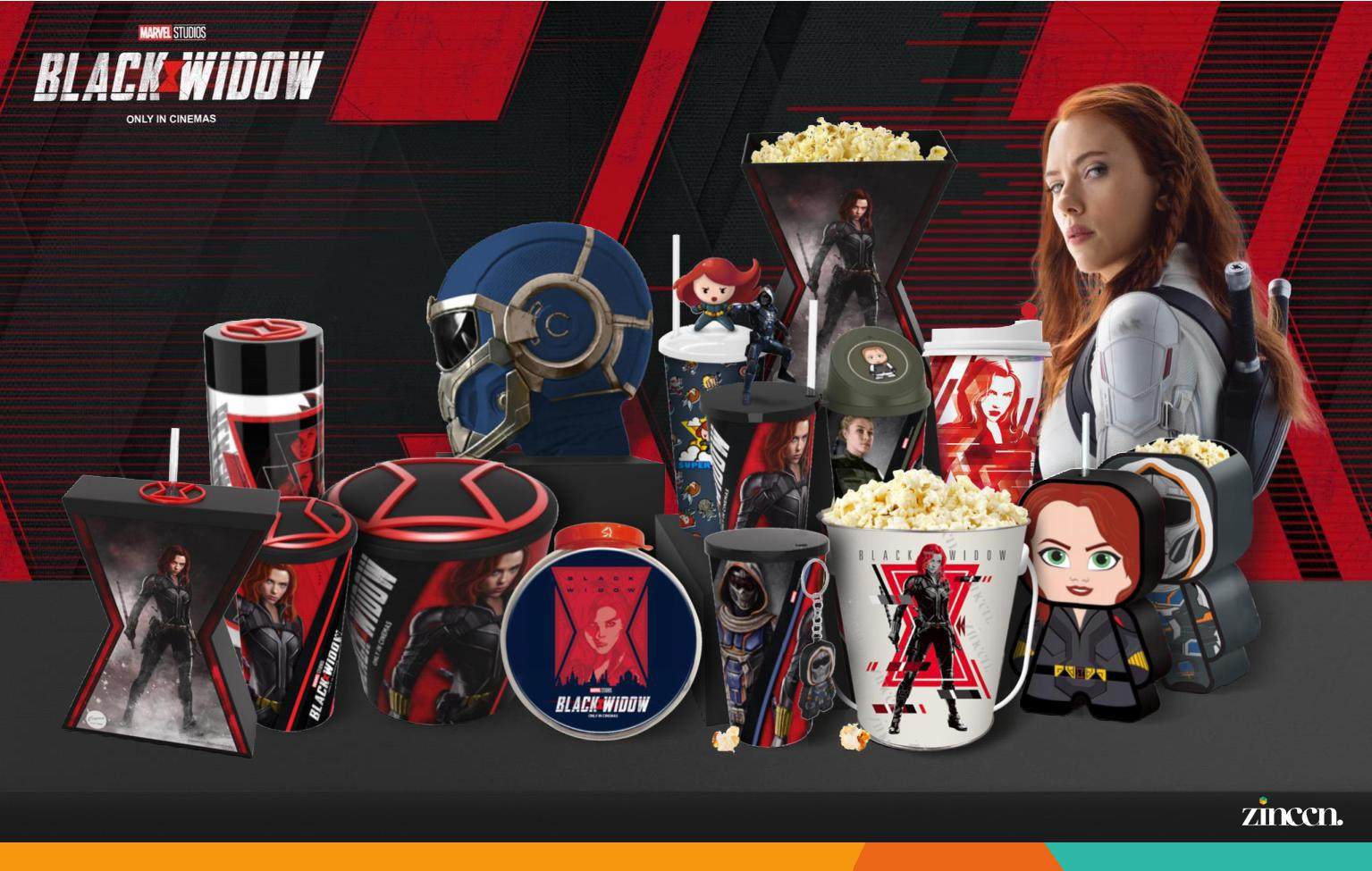 漫威现货正版黑寡妇电影周边Black widow造型玩偶公仔水杯子头桶