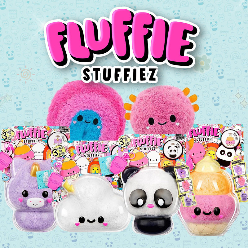 MGA正版Fluffie解压毛绒玩具女孩玩偶治愈拔毛可爱惊喜娃娃公仔